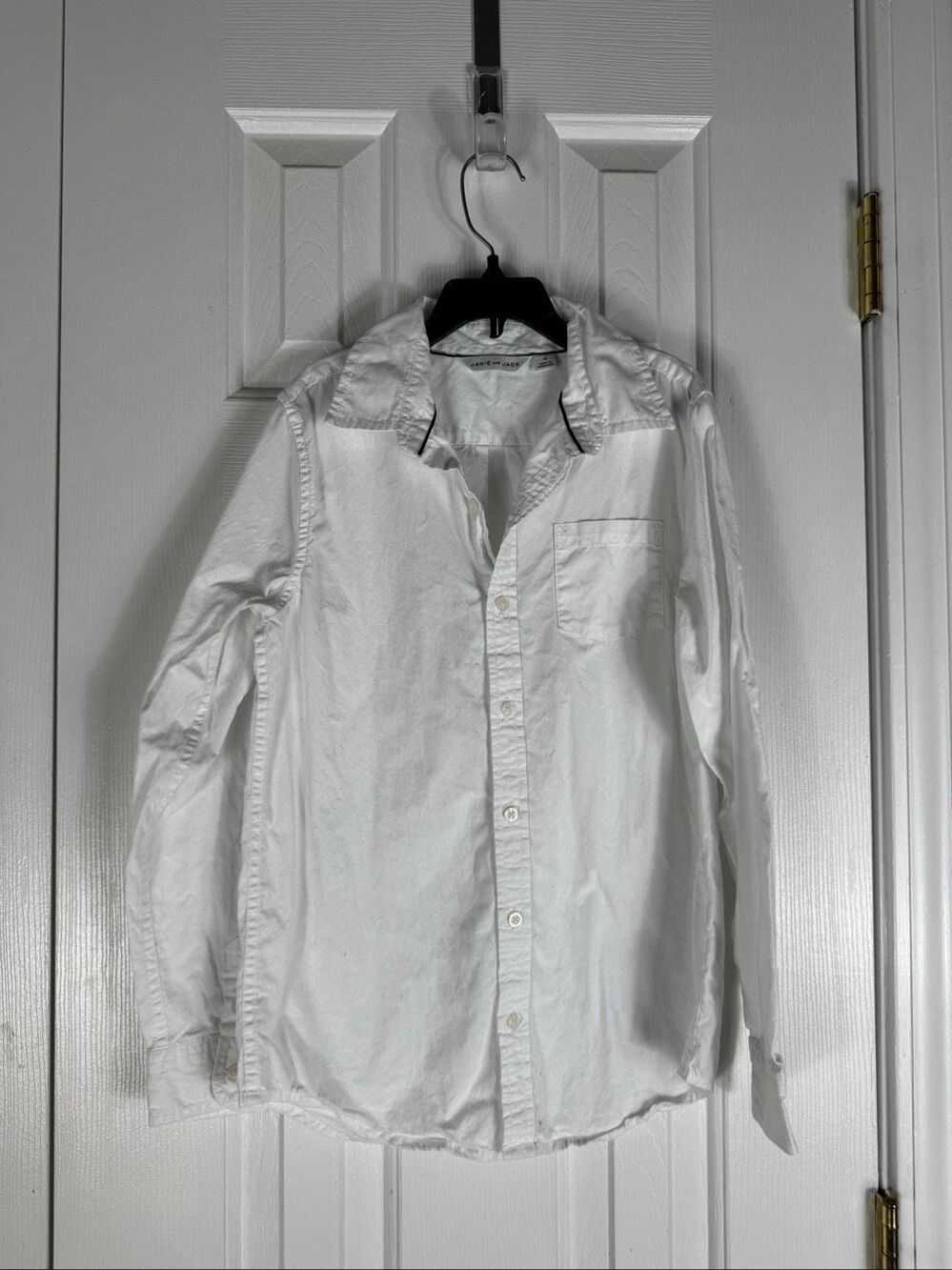 Janie and Jack Boys White Button Front Shirt Size 10